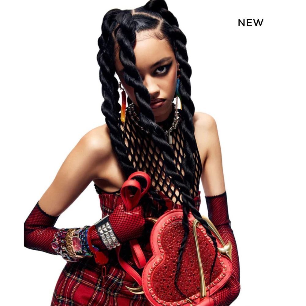 Betsey johnson heart bling gems shoulder kitsch crossbody devil is in the detail